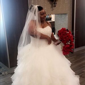 Wedding Dress, Head piece, Vail